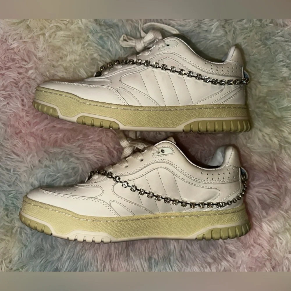 New Gucci Re-Web Crystal Chain Sneakers Size 38 - Picture 5 of 14